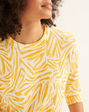 Cyrillus - Pull Imp Zebre - Jaune Clair Imprime - Femme