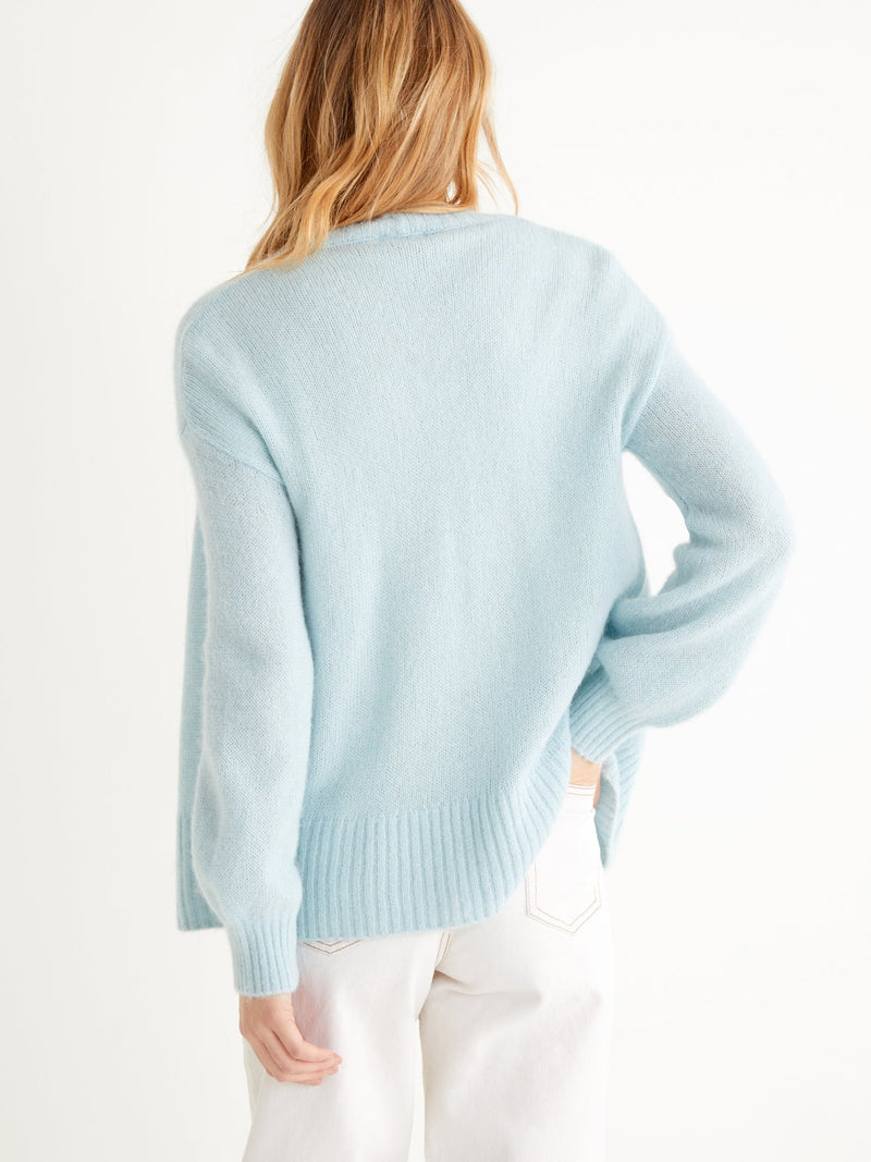 Mohair Cardigan - Light Blue - Women