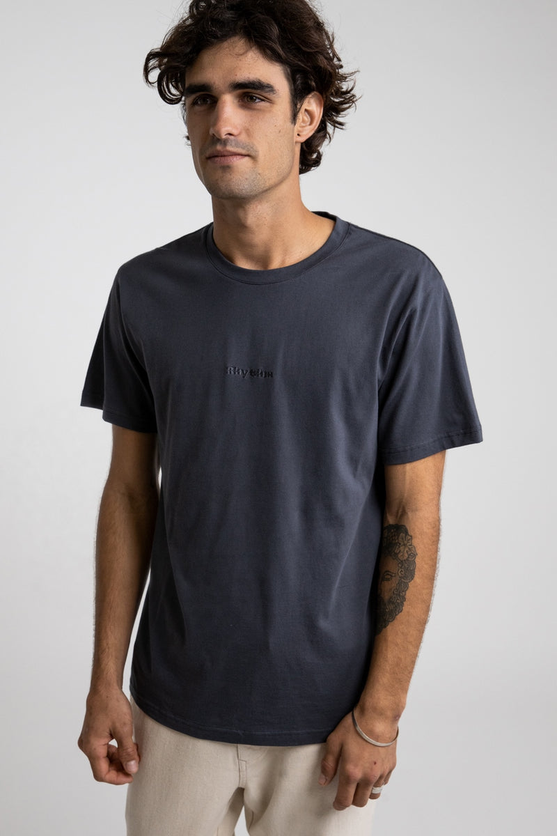 Rhythm - T-Shirt Strand Embroidered - Storm - Homme