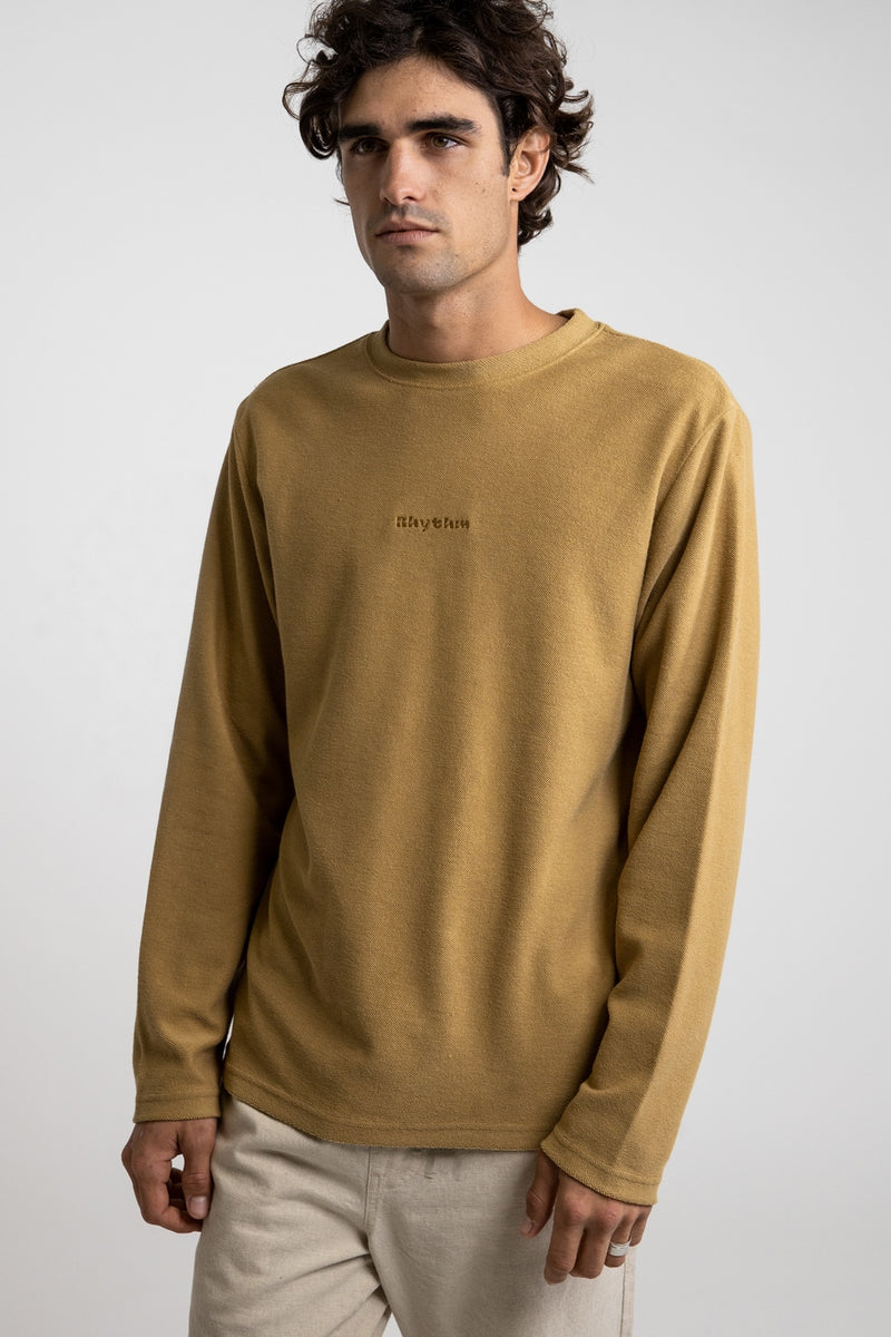 Rhythm - T-Shirt Vintage Terry - Sand - Homme