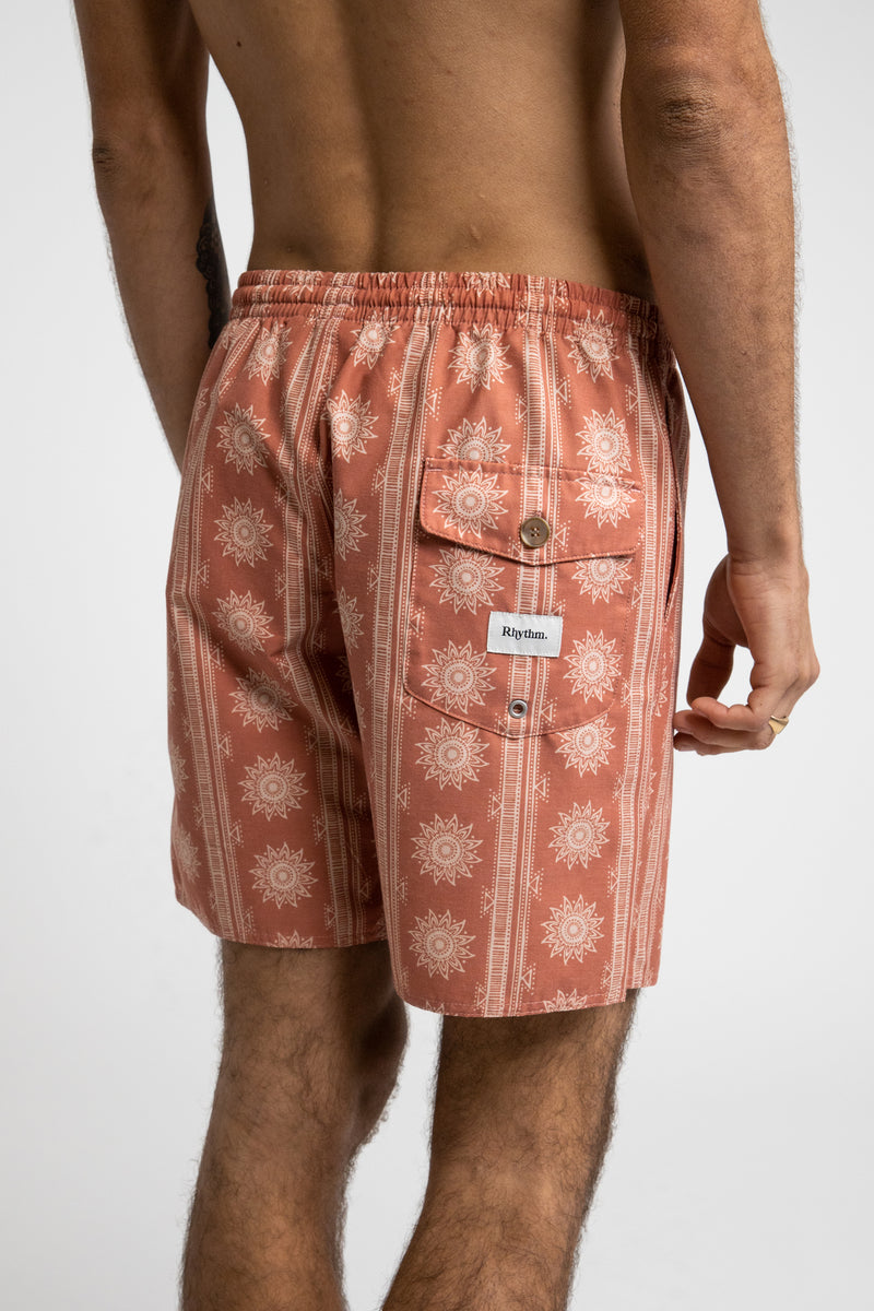 Rhythm - Short De Bain Sun Stripe Beach - Auburn - Homme