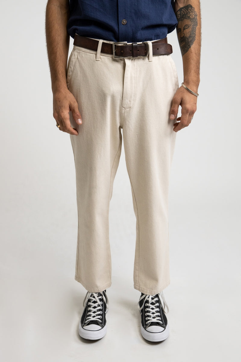 Rhythm - Pantalon Essential Twill - Natural - Homme