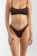 Rhythm - Bas de Maillot Wave Break Hi Cut Pant - Chocolate - Femme