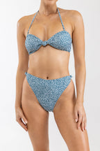 Rhythm - Masina Knotted Hi Waist Bikini Bottoms - Teal - Women