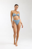 Rhythm - Braguita de bikini anudada de cintura alta Masina - Verde azulado - Mujeres