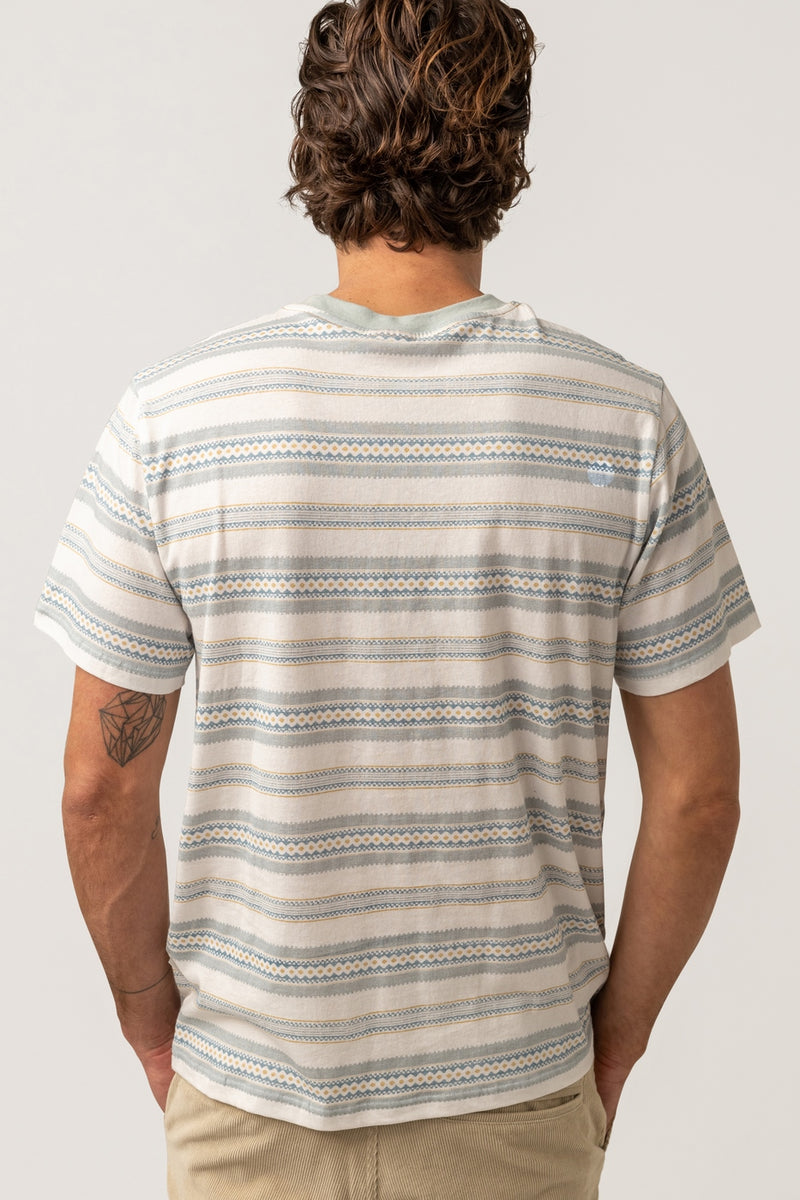 Rhythm - T-Shirt Cairo Stripe - Natural - Homme