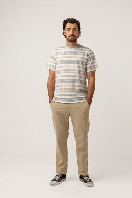 Rhythm - T-Shirt Cairo Stripe - Natural - Homme