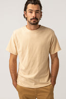 Rhythm - T-Shirt Textured Ss - Ecru - Homme