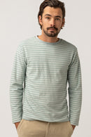 Rhythm - T-Shirt Terry Stripe Ls - Seafoam - Homme