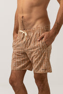 Rhythm - Short De Bain Floral St - Butterscotch - Homme