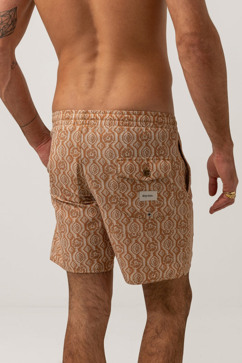 Rhythm - Shorts de baño Floral St - Caramelo - Hombres