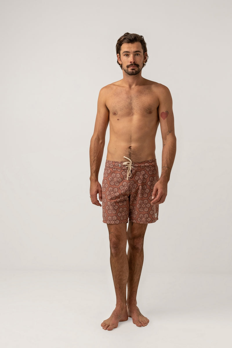 Rhythm - Short De Bain Talavera Trunk - Rust - Homme