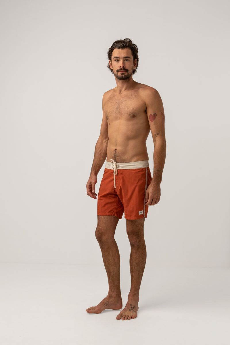 Rhythm - Short De Bain Heritage Trunk - Rust - Homme