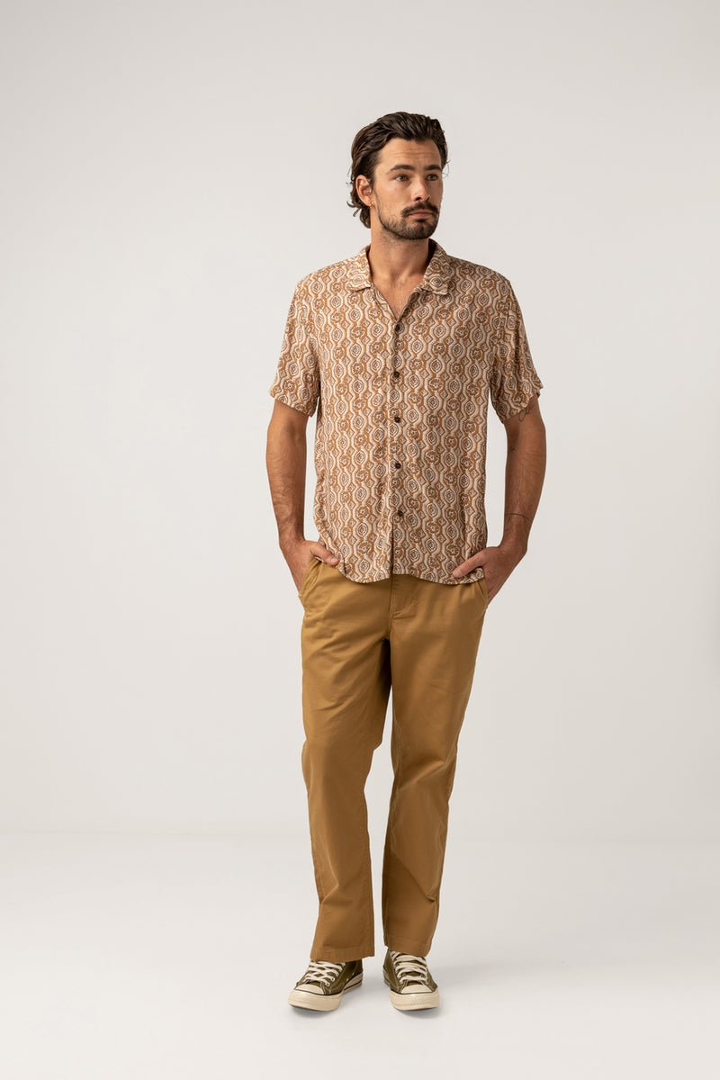 Rhythm - Chemise Floral Stripe - Butterscotch - Homme