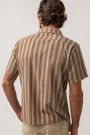 Rhythm - Chemise Vacation Stripe - Latte - Homme