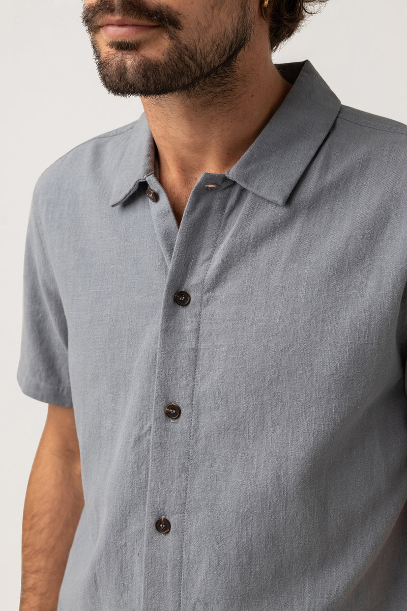 Rhythm - Chemise Textured Linen - Slate - Homme