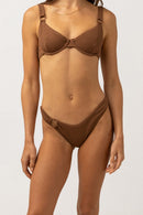 Rhythm - Braguita de bikini Avoca Ring - Chocolate - Mujer
