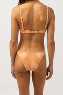 Rhythm - Maillot De Bain Sunbather Stripe Cheeky Pant - Coral Sands - Femme