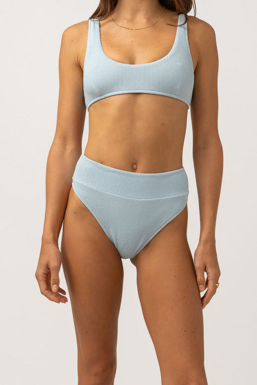 Rhythm - Bas De Maillot Isla Rib Hi Hip - Cool Blue - Femme