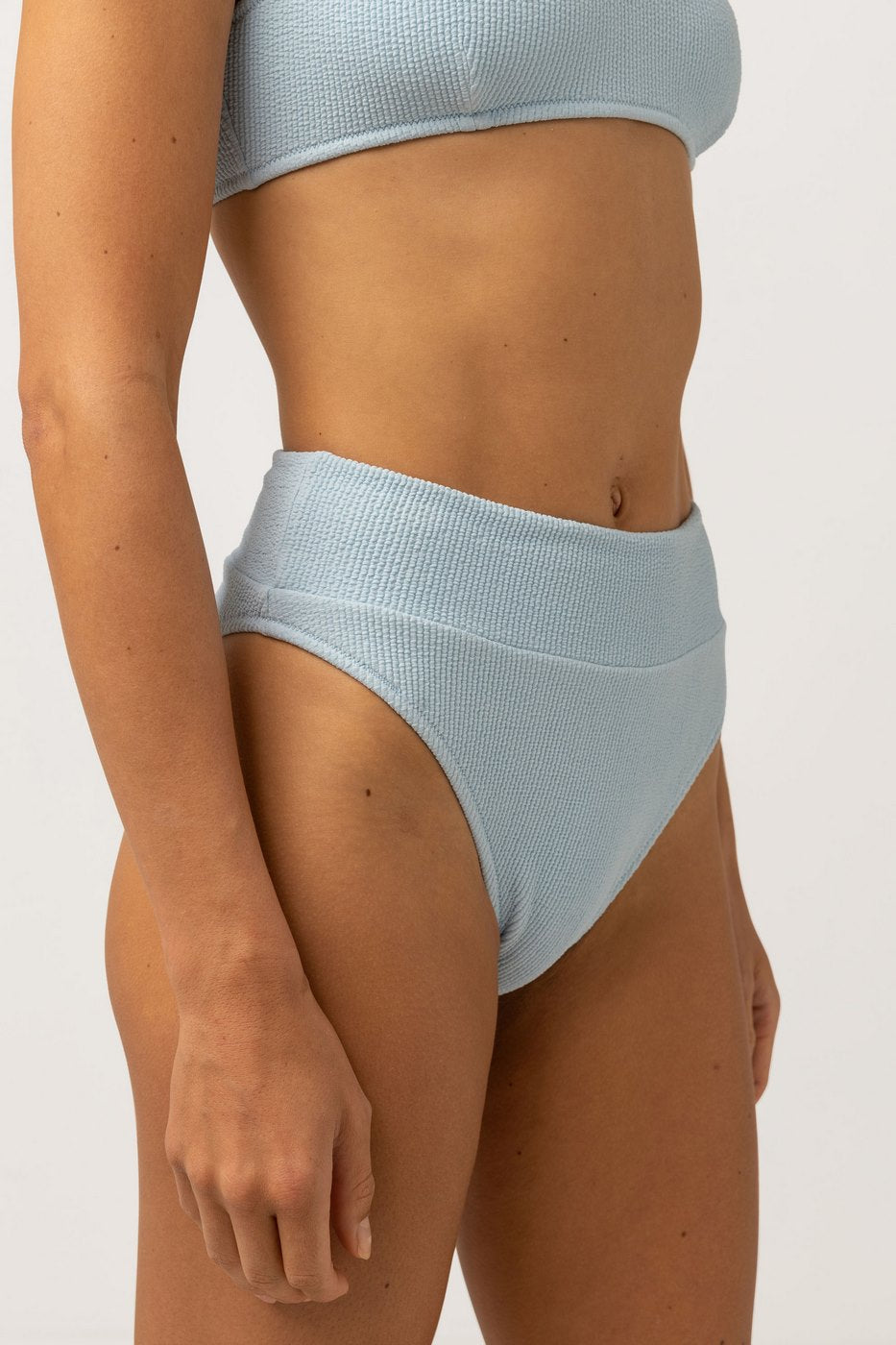 Rhythm - Parte Inferior de Bañador Isla Rib Hi Hip - Cool Blue - Mujer