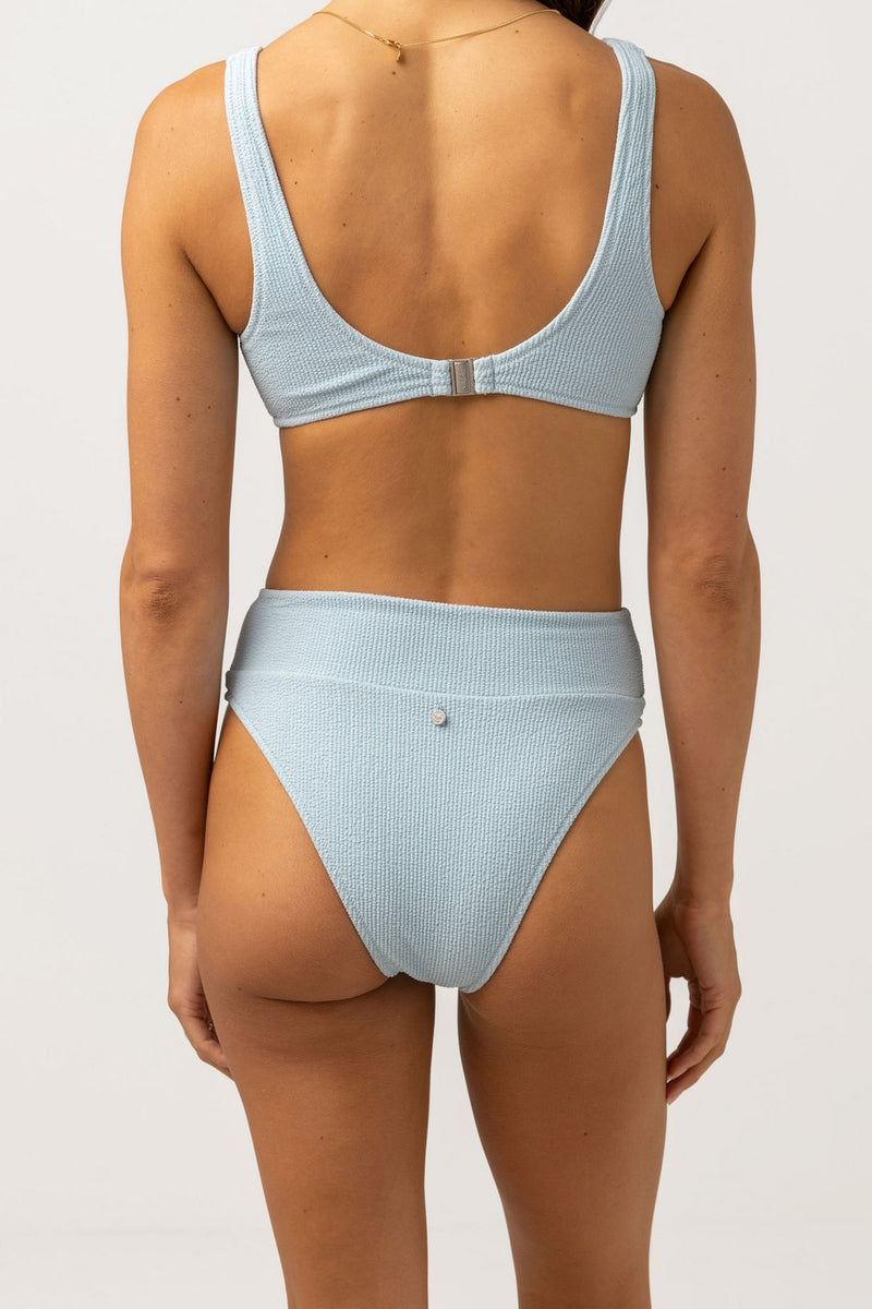 Rhythm - Bas De Maillot Isla Rib Hi Hip - Cool Blue - Femme