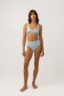 Rhythm - Braguita de bikini Isla Rib Hi Hip - Azul frío - Mujeres