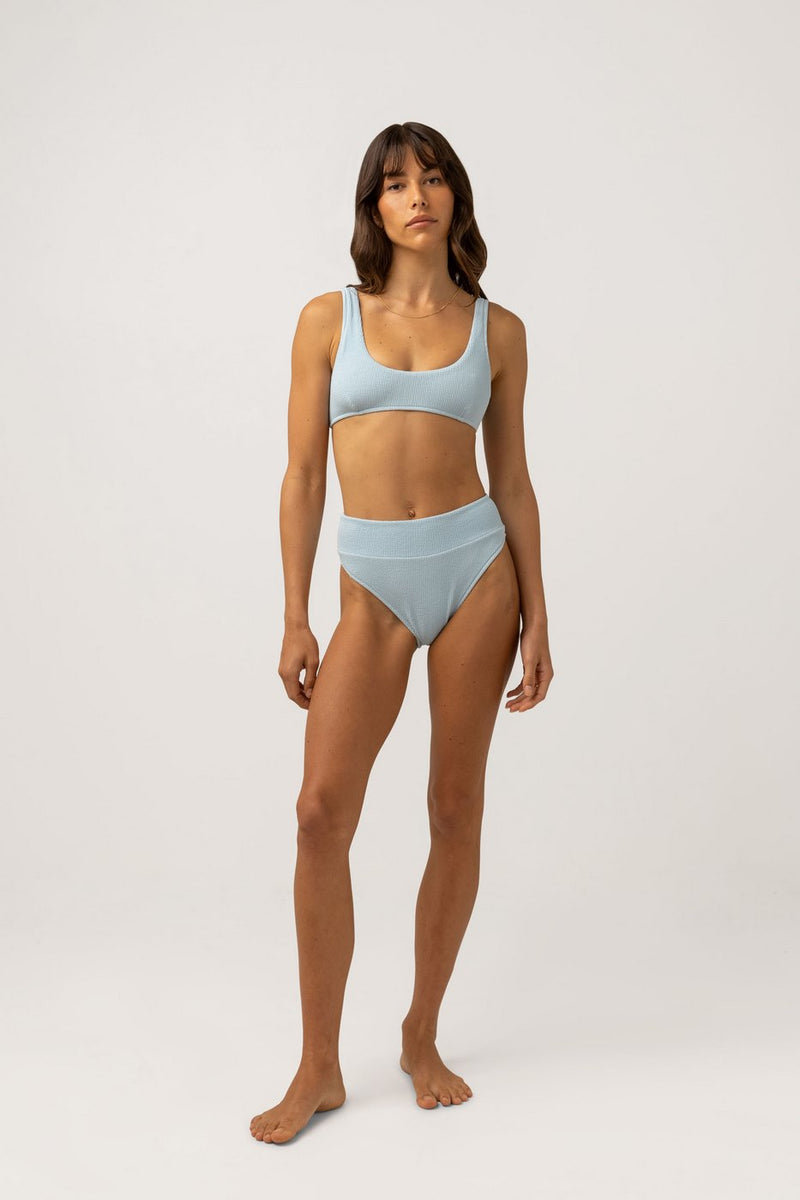 Rhythm - Bas De Maillot Isla Rib Hi Hip - Cool Blue - Femme