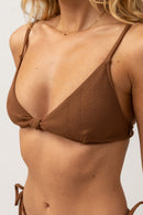 Rhythm - Maillot De Bain Avoca Knot Trilette Top - Chocolate - Femme