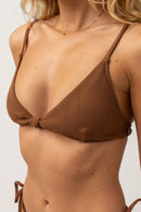 Rhythm - Bañador con top trilette con nudo Avoca - Chocolate - Mujer