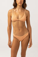 Rhythm - Maillot De Bain Sunbather Stripe Bralette Top - Coral Sands - Femme