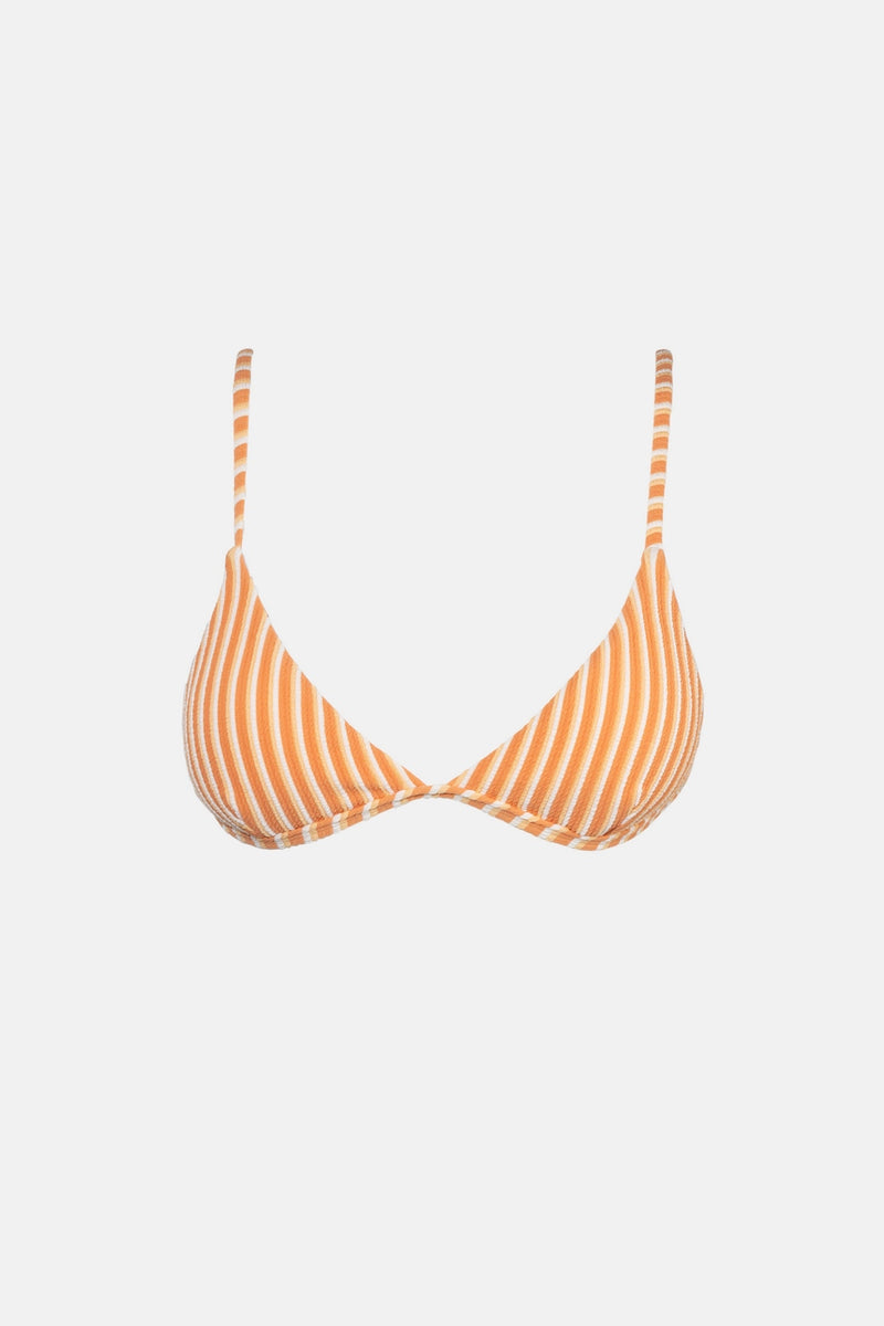 Rhythm - Maillot De Bain Sunbather Stripe Bralette Top - Coral Sands - Femme