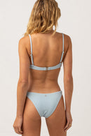 Rhythm - Top de bikini Isla Rib - Azul frío - Mujer
