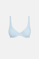 Rhythm - Top de bikini Isla Rib - Azul frío - Mujer