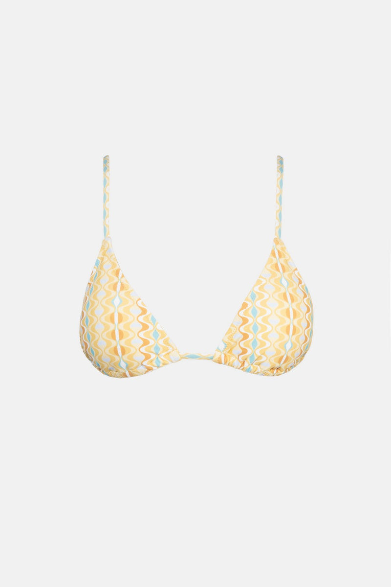 Rhythm - Traje de baño Sunray Slide Tri Top - Dorado - Mujer
