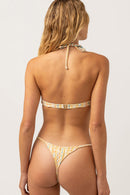 Rhythm - Maillot De Bain Sunray Gather Front Halter Top - Gold - Femme