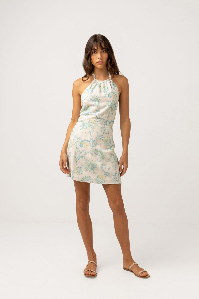 Rhythm - Falda Mini Vestido Cairo Halter - Azul - Mujer