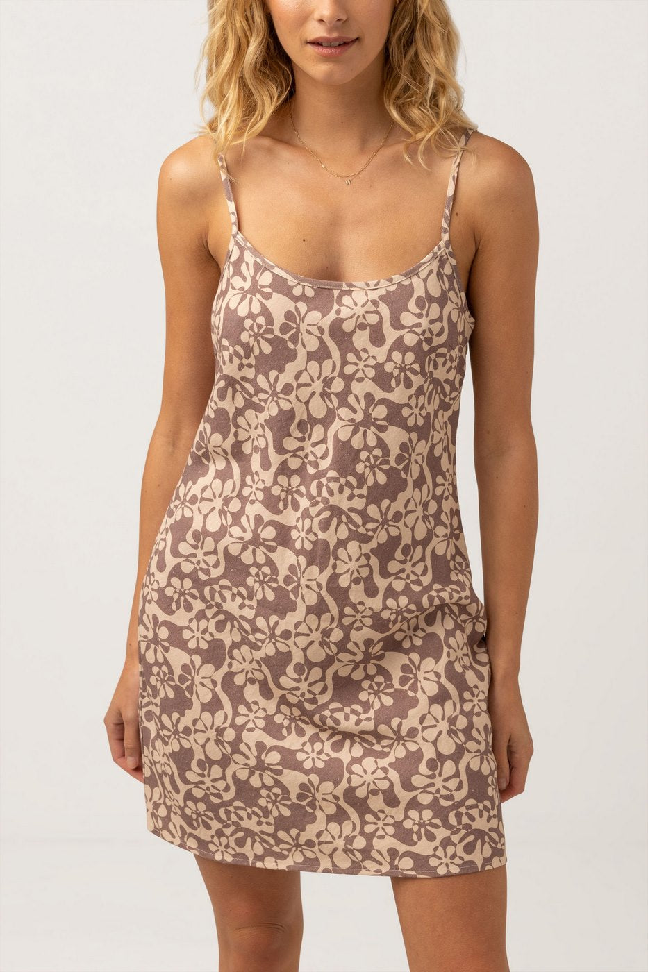 Rhythm - Drifter Floral Dress - Chocolate - Women