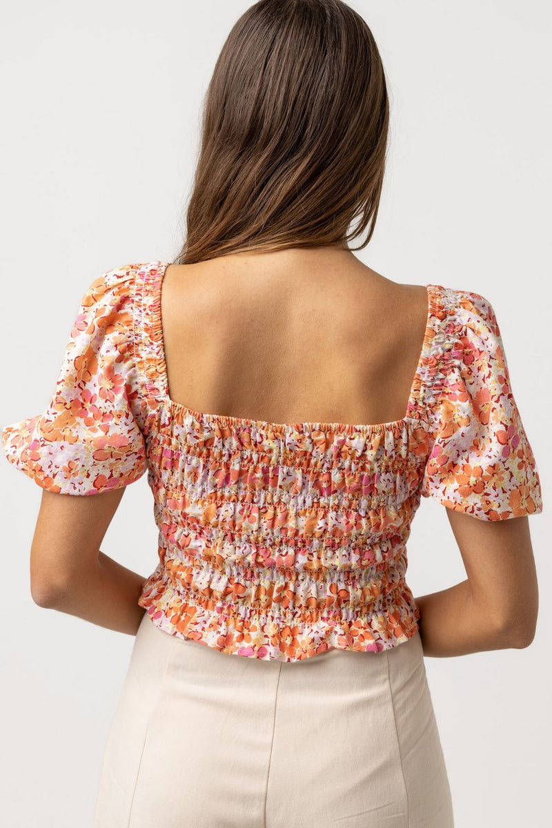 Rhythm - Top Rosa Floral - Rosa - Mujer