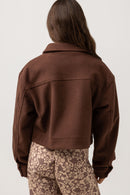 Rhythm - Veste Dylan Cropped Shacket - Chocolate - Femme