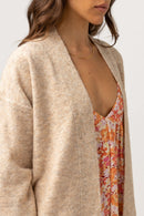 Rhythm - Maille Oversized Knit Cardigan - Oatmeal - Femme