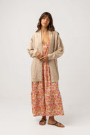 Rhythm - Cárdigan de punto oversize - Avena - Mujer