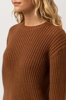 Rhythm - Maille Daisy Knit Jumper - Chocolate - Femme