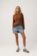 Rhythm - Jersey de punto Daisy - Chocolate - Mujer