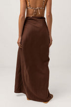 Rhythm - Salty Sarong Swimsuit - Chocolate - Women