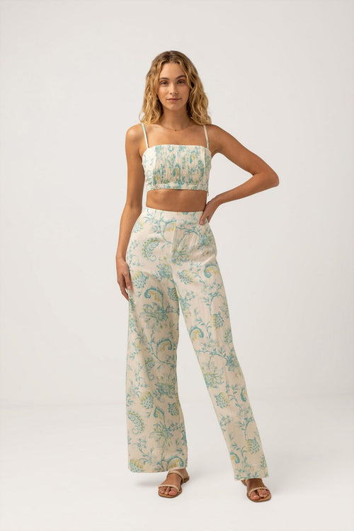 Rhythm - Pantalon Cairo Wide Leg - Blue - Femme