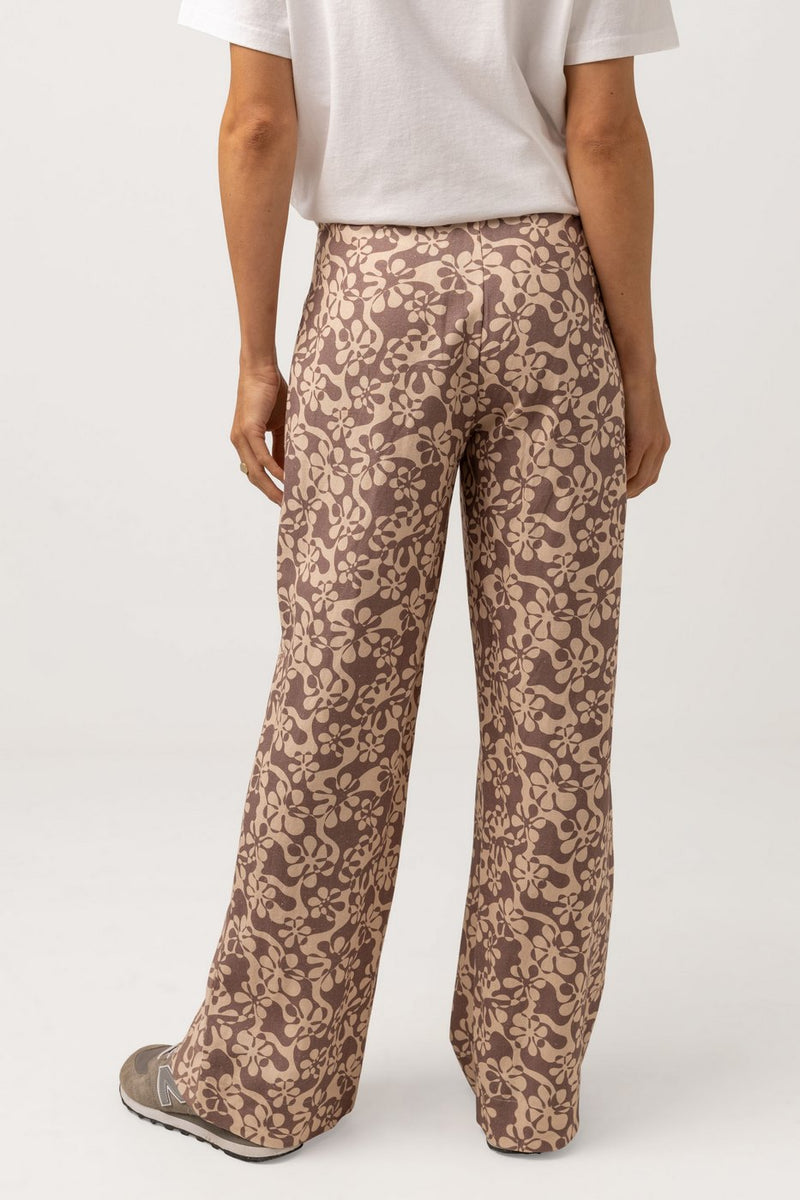 Rhythm - Pantalon Drifter Floral - Chocolate - Femme