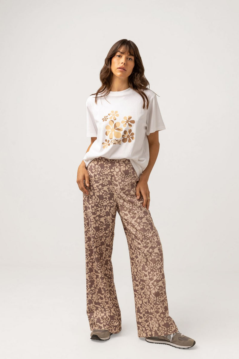 Rhythm - Pantalon Drifter Floral - Chocolate - Femme