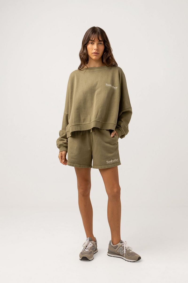 Rhythm - Short Sunbather - Washed Olive - Femme