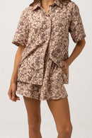 Rhythm - Shorts florales Drifter - Chocolate - Mujer