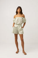 Rhythm - Shorts Maisy Check - Salvia - Mujer